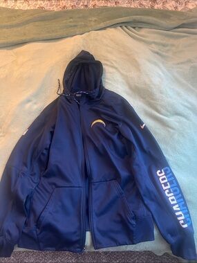 NFL Navy Therma-Fit Onfield Pullover Hoodie